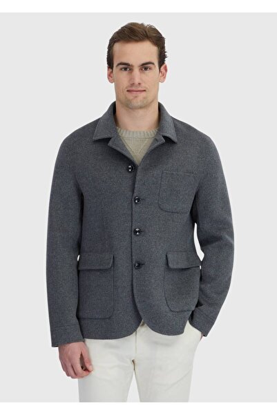 Ramsey Anthracite Regular Fit Wool Blend Sports Jacket
