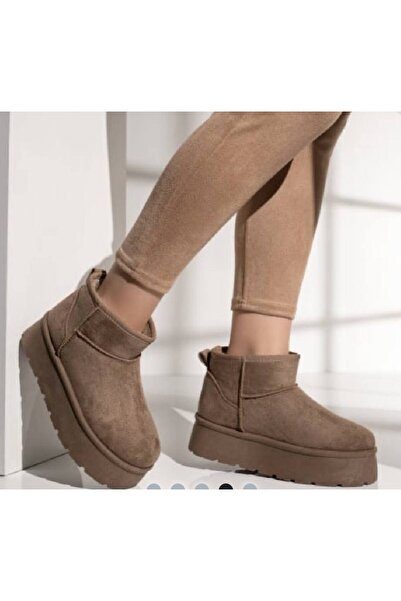 GLAMSI Women's short UG boots with fur and platform