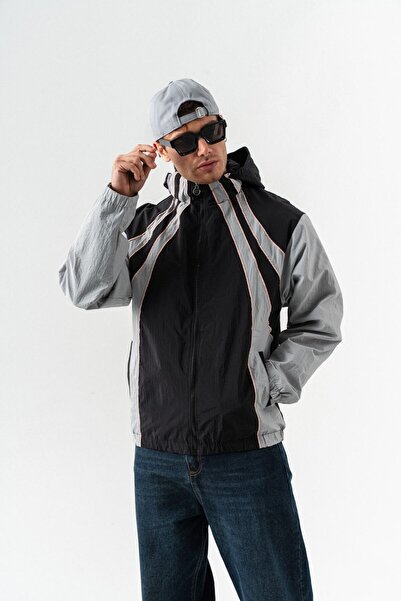 go gang own Hoodrealm Paraşüt Kumaş Fermuarlı Vintage Rüzgarlık Mont