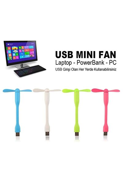Powermaster PM-20579 Taşınabilir Esnek USB Mini Fan Vantilatör (Powerbank - Laptop)