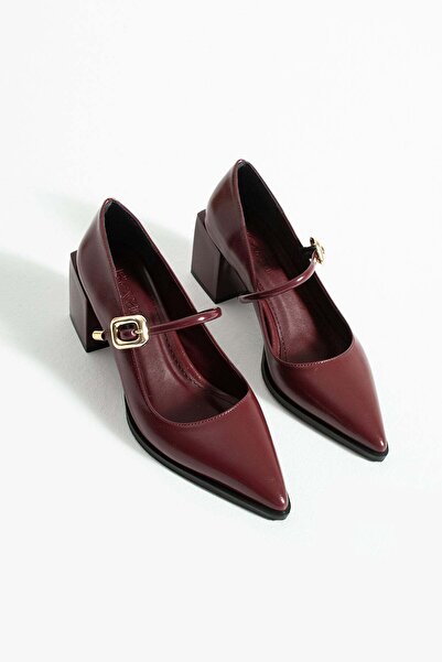 RevanStep Tokalı Blok Topuklu Mary Jane Ayakkabı 6 cm