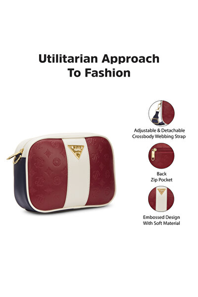 LAVIE SIGNATURE Women's Monroe Colourblock Slingbag (Red)