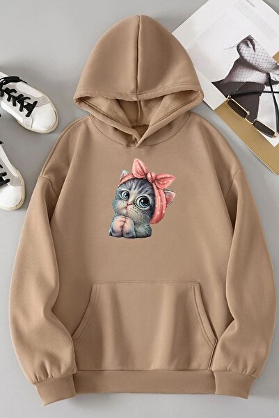 trendypassion Unisex φούτερ χαριτωμένη γάτα