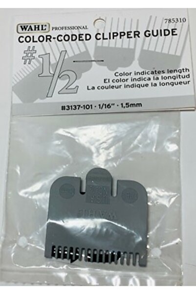 Wahl #3137-101 دليل قص الشعر المرمز بالألوان باللون الرمادي، ملحق 1/16 بوصة 1...