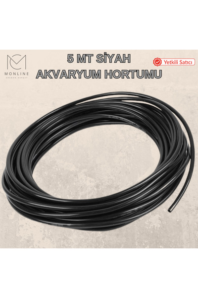 MS AKVARYUM CANLILARI ÜRETİM VE TEDARİK TESİSİ SİYAH AKVARYUM HORTUMU 5MT KAL...