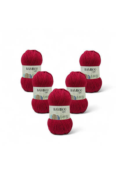 LaVita Yarn Bamboo Life Fir de tricotat manual 50% Bambus 50% Acrilic 500gr 5...