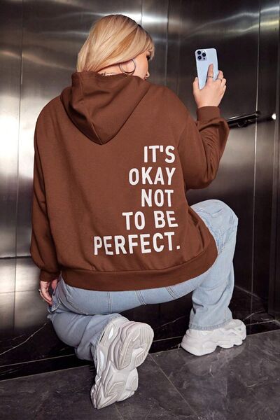 trendypassion Back It's Okay Not To Be Perfect Printed Sweatshirt