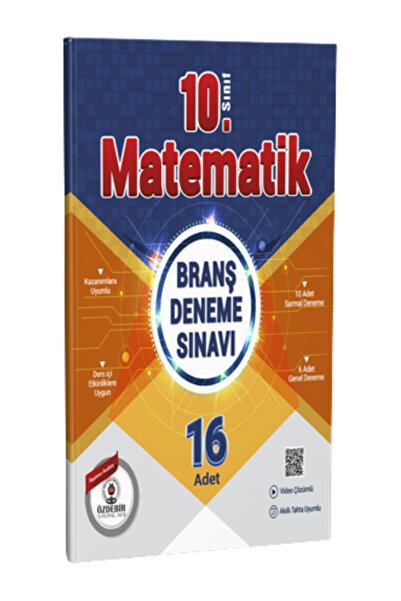ÖZDEBİR YAYINEVİ 10.Sınıf Matematik Branş Deneme Sınavı Güncel Yeni Baskı