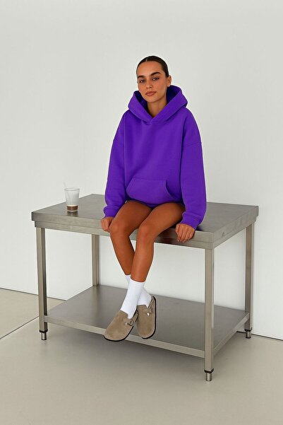 E-ROMA SWEATSHIRT UNISEX CU GLUGĂ IMPRIMATĂ