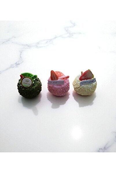 lstri Buzdolabı Magneti - Tasarım Magnet,Pasta Şeklinde Magnet 3 Adet