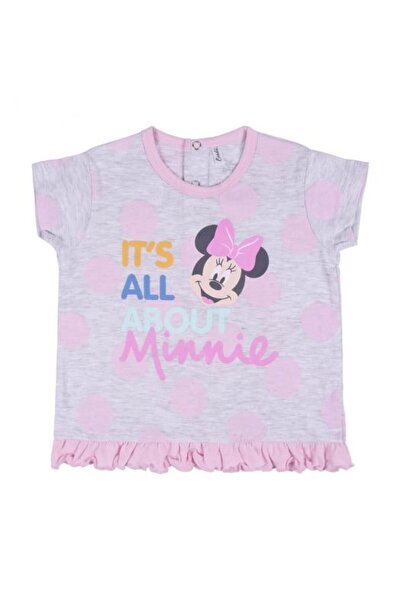 Disney Minnie Mouse Girls' Pajama Set, Short Sleeve, Age 18 Months, 86cm, Gray/Pink