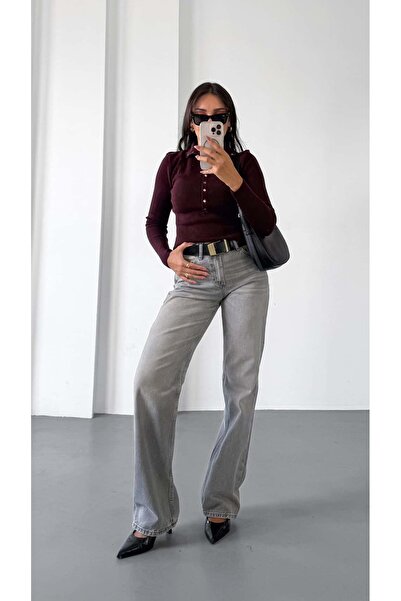 Mila DİK YAKA ÇITÇITLI TRİKO KAZAK