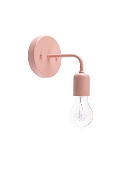RİOLİGHT Vintage, Rustic, Retro, Modern Pink Metal Wall Sconce with 1Xe27 Lamp Holder