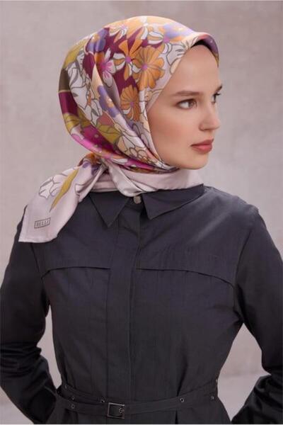 Belli Tivil Pure Silk Scarf 4220 - 31 Μοτίβο λουλουδιών με πέτρες