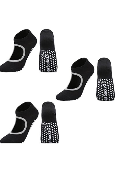 OEM Set 3 perechi de șosete sport pentru yoga, bumbac, material respirabil, a...