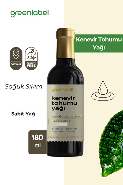 Greenlabel Soğuk Sıkım Kenevir Tohumu Yağı 180 ml
