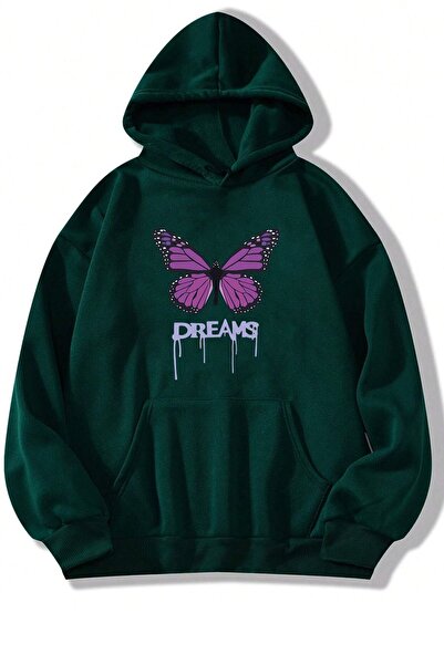 trendypassion Unisex Oversize Dream Butterfly Printed Sweatshirt
