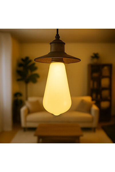 ORBUS Milky ST6W LED Filament Ampul – Beyaz Cam, Sarı Işık, 6W 540 Lümen E27 Duy