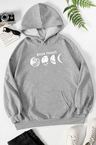 trendypassion Unisex Moon Phases Printed Sweatshirt