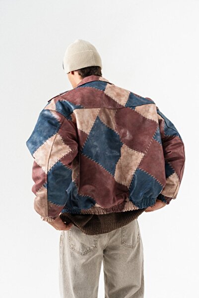 go gang own Шкіряна куртка-бомбер з візерунком Patch Pattern