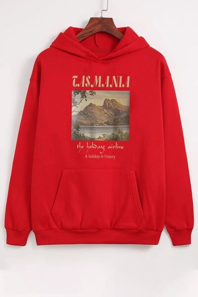 trendypassion Hanorac unisex oversize cu imprimeu Tasmania