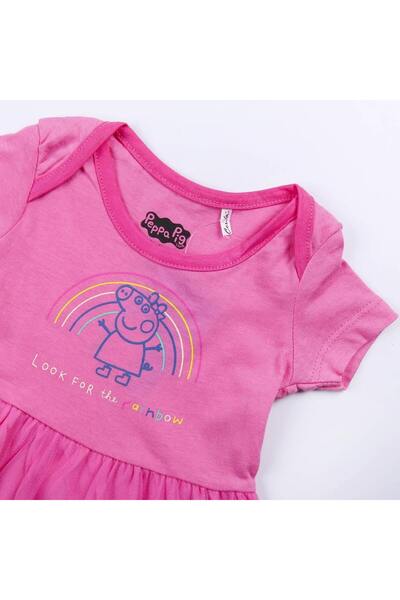 Peppa Pig Girls' "Look for the Rainbow" Pajama Set, Pink, Size 68 CM, 6 Months, 100% Cotton