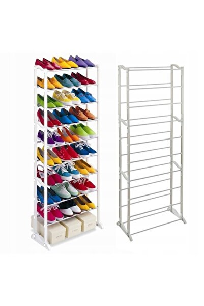 dalimag Ράφι παπουτσιών, Home Markt24, μεταλλικό, λευκό, 30 ζευγάρια, 140 εκ.