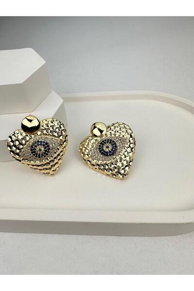 Kius Custom Brand Eye Design Heart Earrings