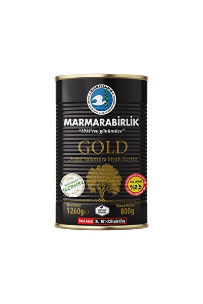 MarmaraBirlik Gold XL Salamura Teneke Zeytin 800 gr