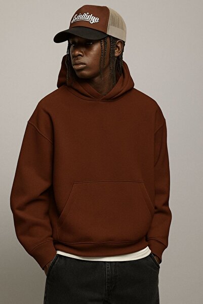 E-ROMA سترة رياضية بقلنسوة مطبوعة من القطن الممشط بثلاثة خيوط للجنسين