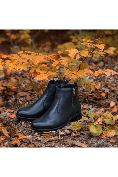 Cyclop Γυναικείες μπότες από δέρμα με φερμουάρ EVA Μαύρες