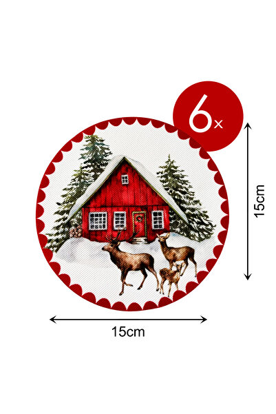 tarzınısec New Year's Coffee Napkin, Presentation Napkin, Cocktail Napkin, Coaster Set of 6