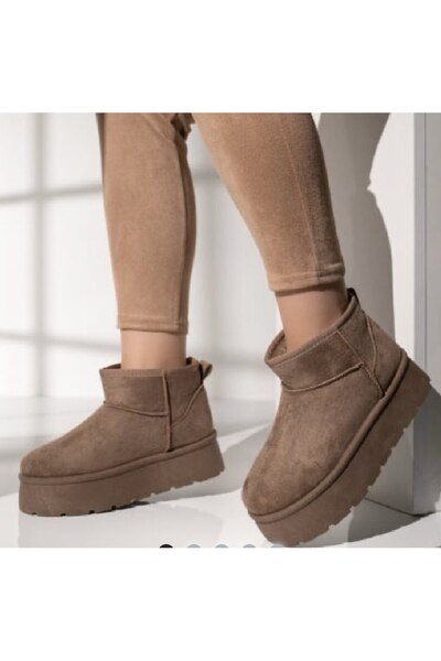 MAXORA SHOP Botine îmblănite damă tip UG cu platformă de 4.5 cm