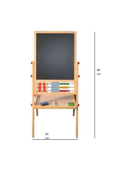 OEM Tablă magnetică de scris și desen, model șevalet, cu ramă din lemn și accesorii, +3 ani