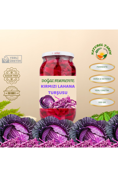 NATUREL KIRMIZI LAHANA FERMENTE TURŞU 550 GR