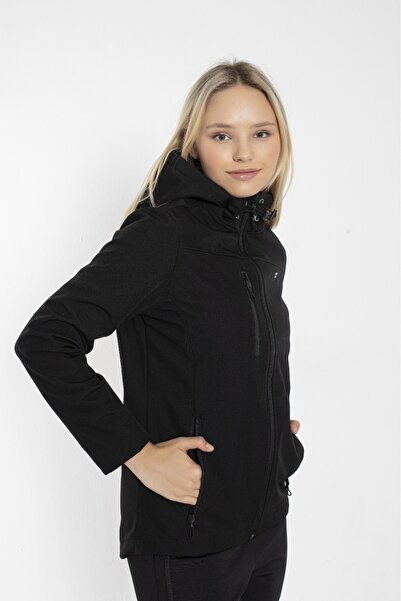 Crozwise Black Women's Waterproof Softshell Outdoor Coat / Jacket - 5037-10