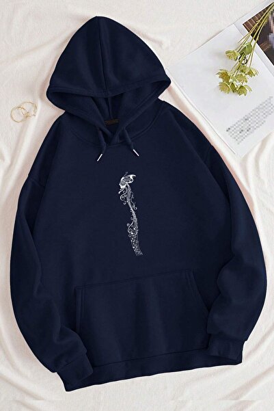 trendypassion سويت شيرت بقلنسوة بتصميم كوكب زحل مطبوع للجنسين