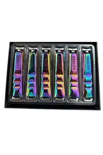 Otto Set de 12 unghiere Royal Multicolor pentru manichiură și pedichiură, oțe...