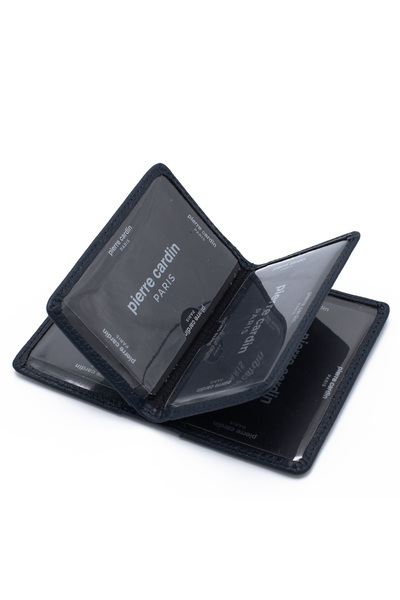 Pierre Cardin Navy Blue Unisex Leather Card Holder 0188L1N