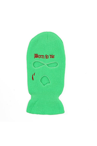 Tessero Cagula Hip hop tip Balaclava unisex, model brodat Born to Die, marime...