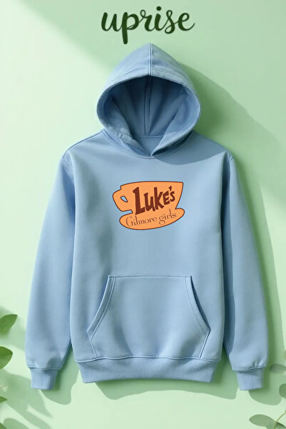 Vordevia Hanorac Gilmore Girls Lukes cu imprimeu din bumbac cu supradimensionat fire O