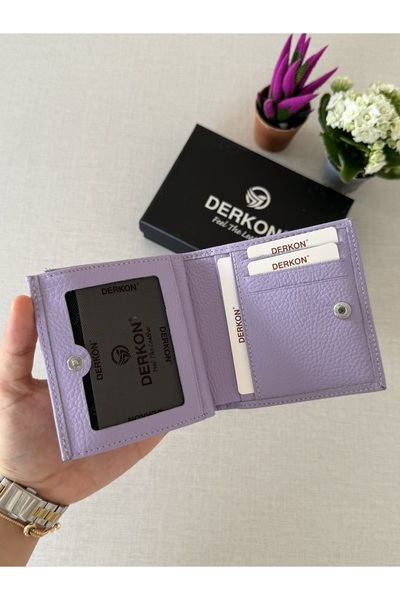 DERKON Genuine Leather Juno Model Women's Wallet in a Size That Will Fit in Any Bag