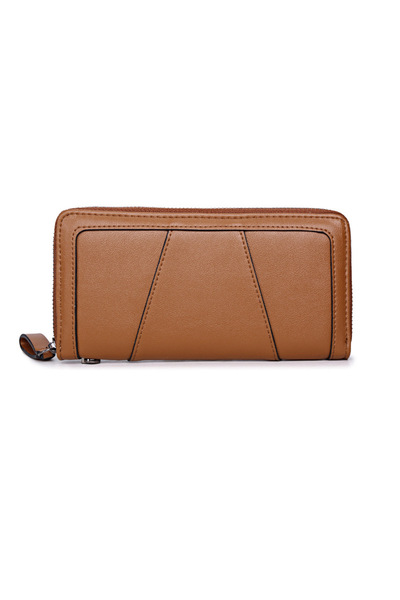 Tessero Women's wallet made of eco-leather, handle, multiple compartments, phone pocket, c closure