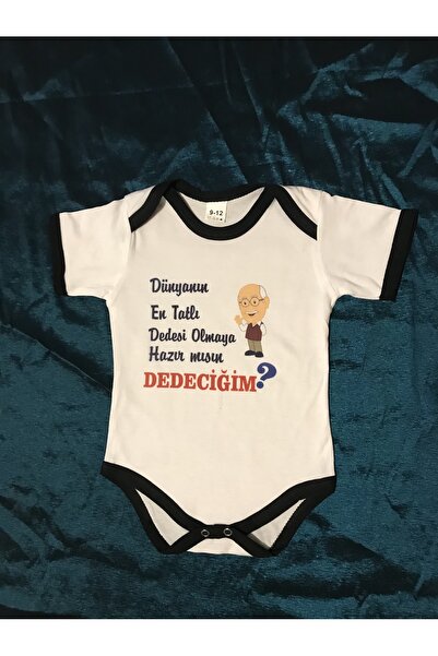 Baby Dedem yazılı Baskılı badi