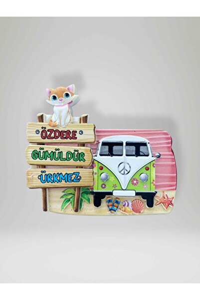 Mundy ÖZDERE / GÜMÜLDÜR / ÜRKMEZ Temalı Kabartmalı Polyester Magnet