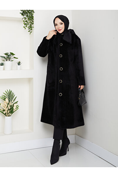 KMKkombin KADIN DÜĞMELİ FİYONK MODELLİ FOKS KUMAŞ ŞIK KAŞE KABAN