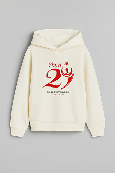 MODA 29. oktobar Dan Republike Ataturk Štampano Ecru Dječja i odrasla majica ...