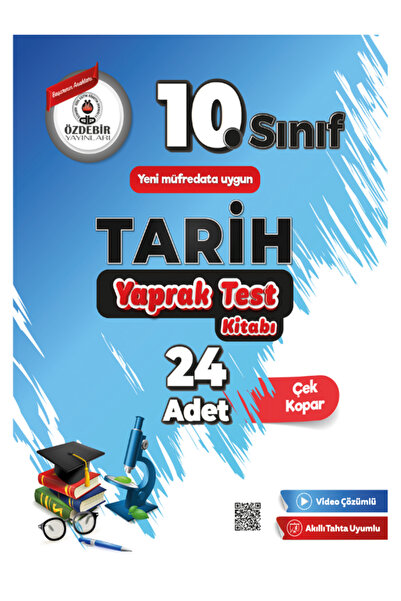 ÖZDEBİR YAYINEVİ 10.Sınıf Tarih Yaprak Test Kitabı Güncel Yeni Baskı