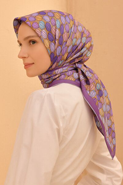 Belli Tivil Pure Silk Scarf 4204 - 33 Gray Mixed Pattern