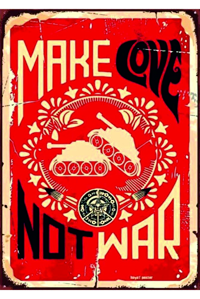 Turkuaz Vintage Style Uv Printed Mdf Decor (20cm X 30cm)